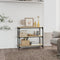 vidaXL Book Cabinet Sonoma Oak 80x33x70.5 cm Engineered Wood and Steel