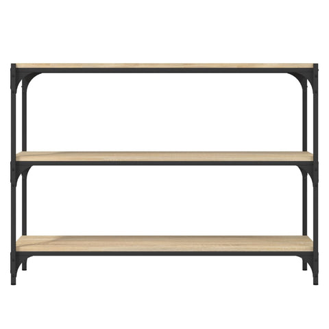 vidaXL Book Cabinet Sonoma Oak 100x33x70.5 cm Engineered Wood and Steel