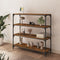 vidaXL Book Cabinet Smoked Oak 100x33x100 cm Engineered Wood and Steel
