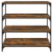 vidaXL Book Cabinet Smoked Oak 100x33x100 cm Engineered Wood and Steel