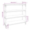 vidaXL Book Cabinet Smoked Oak 100x33x100 cm Engineered Wood and Steel