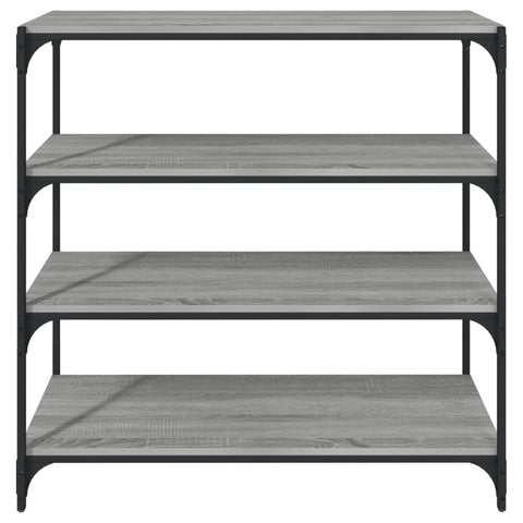 vidaXL Book Cabinet Grey Sonoma 100x33x100 cm Engineered Wood and Steel