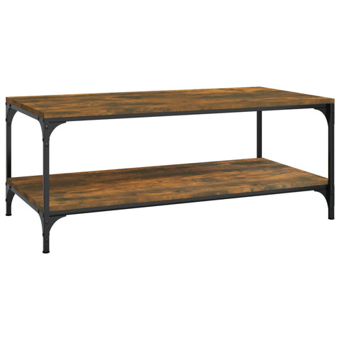 vidaXL Coffee Table Smoked Oak 80x50x40 cm Engineered Wood