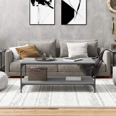 vidaXL Coffee Table Grey Sonoma 80x50x40 cm Engineered Wood