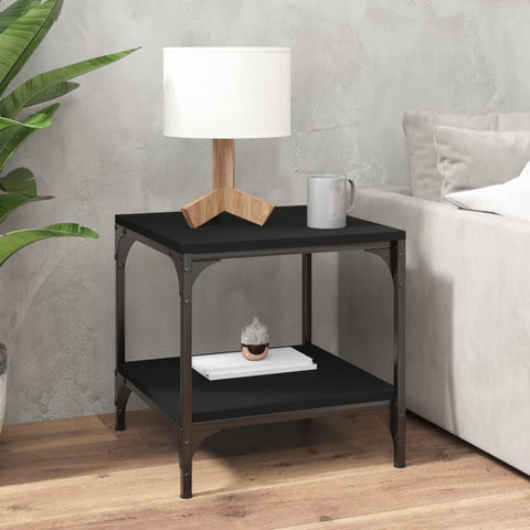 vidaXL Side Table Black 40x40x40 cm Engineered Wood