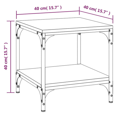 vidaXL Side Tables 2 pcs Sonoma Oak 40x40x40 cm Engineered Wood