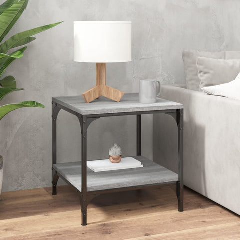vidaXL Side Tables 2 pcs Grey Sonoma 40x40x40 cm Engineered Wood
