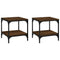 vidaXL Side Tables 2 pcs Brown Oak 40x40x40 cm Engineered Wood
