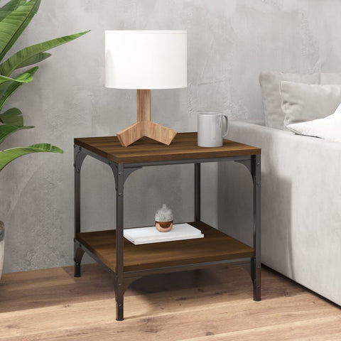 vidaXL Side Tables 2 pcs Brown Oak 40x40x40 cm Engineered Wood