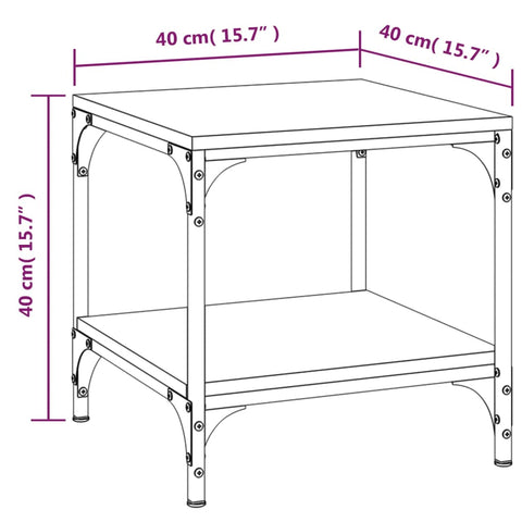 vidaXL Side Tables 2 pcs Brown Oak 40x40x40 cm Engineered Wood