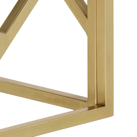 vidaXL Coffee Table Gold Stainless Steel and Tempered Glass