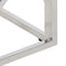 vidaXL Coffee Table Silver Stainless Steel and Tempered Glass