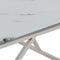 vidaXL Coffee Table Silver Stainless Steel and Tempered Glass