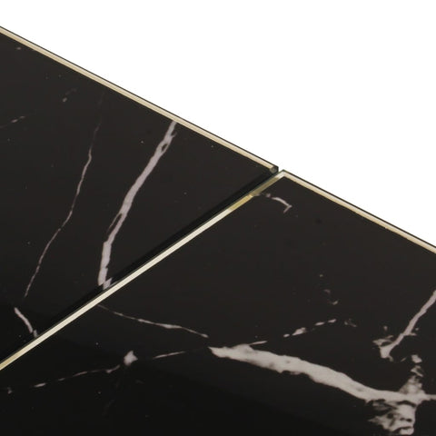 vidaXL Coffee Table Gold Stainless Steel and Tempered Glass