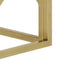 vidaXL Coffee Table Gold Stainless Steel and Solid Sleeper Wood
