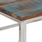 vidaXL Coffee Table Silver Stainless Steel and Solid Reclaimed Wood