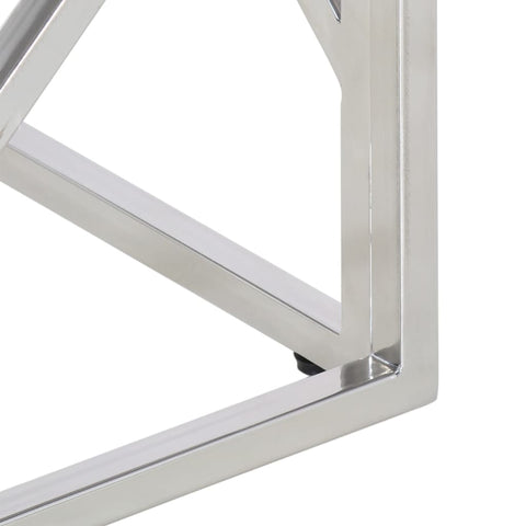 vidaXL Coffee Table Silver Stainless Steel and Solid Reclaimed Wood