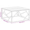 vidaXL Coffee Table Silver Stainless Steel and Solid Wood Sleeper