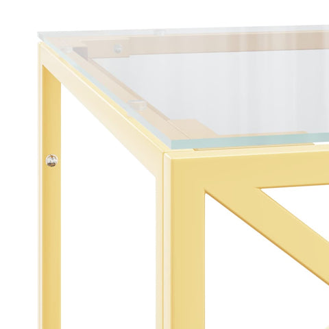 vidaXL Coffee Table 110x45x45 cm Stainless Steel and Glass