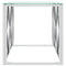 vidaXL Coffee Table 110x45x45 cm Stainless Steel and Glass