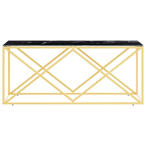 vidaXL Coffee Table 110x45x45 cm Stainless Steel and Glass