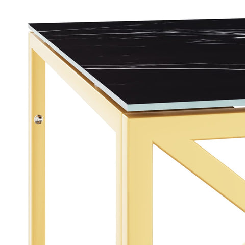 vidaXL Coffee Table 110x45x45 cm Stainless Steel and Glass