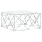 vidaXL Coffee Table Silver 80x80x40 cm Stainless Steel and Glass