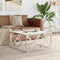 vidaXL Coffee Table Silver 80x80x40 cm Stainless Steel and Glass