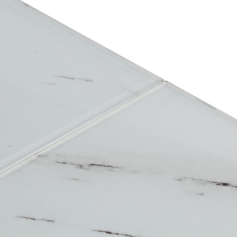 vidaXL Coffee Table Silver Stainless Steel and Tempered Glass