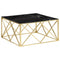 vidaXL Coffee Table Gold Stainless Steel and Tempered Glass