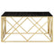 vidaXL Coffee Table Gold Stainless Steel and Tempered Glass