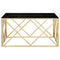 vidaXL Coffee Table Gold Stainless Steel and Tempered Glass
