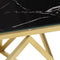 vidaXL Coffee Table Gold Stainless Steel and Tempered Glass