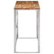 vidaXL Console Table Silver Stainless Steel and Solid Wood Acacia