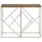 vidaXL Console Table Silver Stainless Steel and Solid Wood Reclaimed