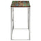 vidaXL Console Table Silver Stainless Steel and Solid Wood Reclaimed