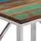 vidaXL Console Table Silver Stainless Steel and Solid Wood Reclaimed