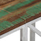 vidaXL Console Table Silver Stainless Steel and Solid Wood Reclaimed