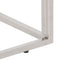 vidaXL Console Table Silver Stainless Steel and Solid Wood Sleeper