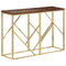 vidaXL Console Table Gold Stainless Steel and Solid Wood Sleeper