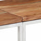 vidaXL Console Table Silver Stainless Steel and Solid Wood Acacia