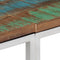 vidaXL Console Table Silver Stainless Steel and Solid Wood Reclaimed