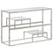 vidaXL Console Table Silver Stainless Steel and Tempered Glass