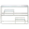 vidaXL Console Table Silver Stainless Steel and Tempered Glass