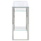 vidaXL Console Table Silver Stainless Steel and Tempered Glass