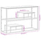 vidaXL Console Table Silver Stainless Steel and Tempered Glass