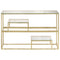 vidaXL Console Table Gold Stainless Steel and Tempered Glass
