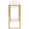 vidaXL Console Table Gold Stainless Steel and Tempered Glass