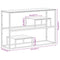 vidaXL Console Table Gold Stainless Steel and Tempered Glass