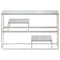 vidaXL Console Table Silver Stainless Steel and Tempered Glass